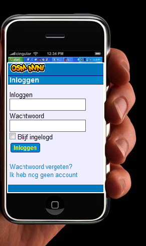 OSM Mobiel op een telefoonscherm