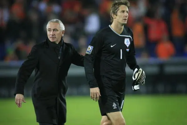 Bert van Marwijk en Edwin van der Sar